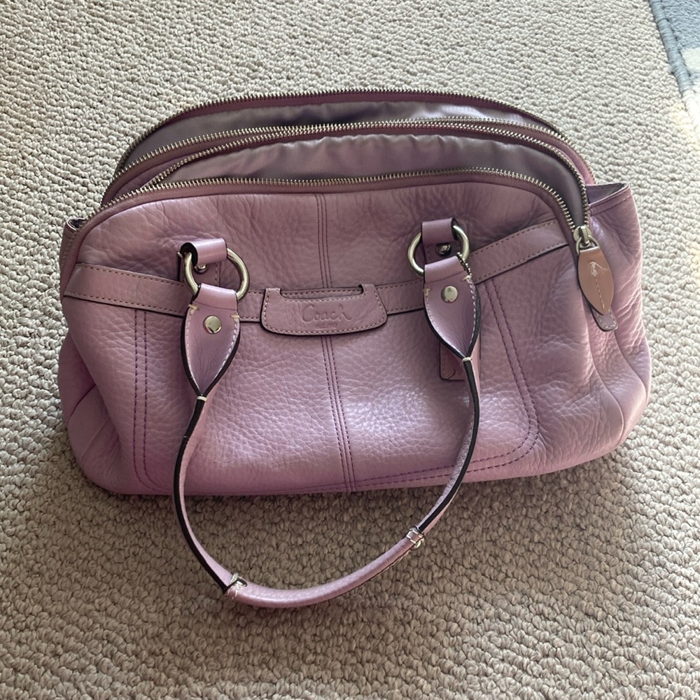 Coach Pink Leather Shoulder Bag